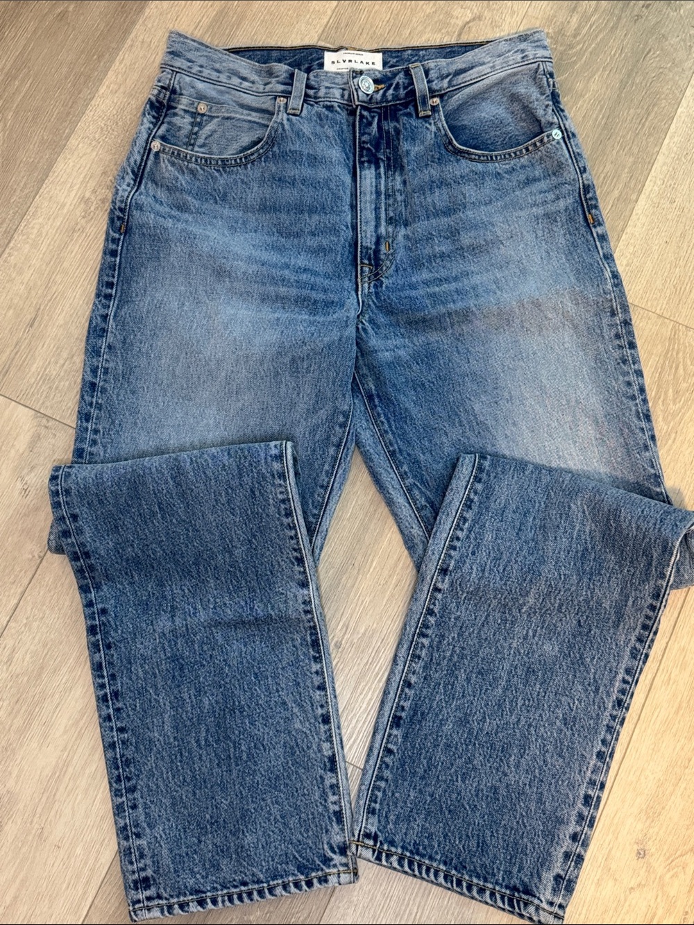 SLVRLAKE Light Blue Stella Straight Leg Jeans